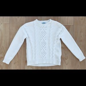Mayoral Girls Ivory Cable Knit Sweater